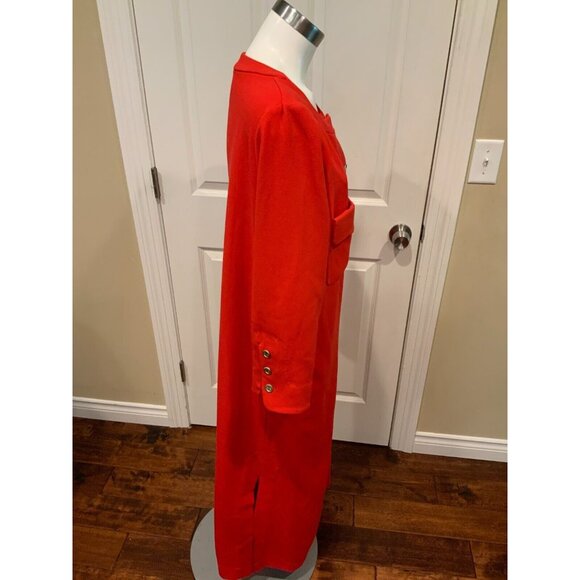 Tuckernuck Red Barnett Long Sleeve Midi Dress, Size XXL NEW $298 - Picture 3 of 6